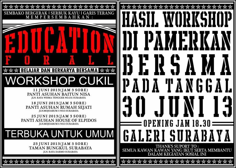Education for All: Workshop Cukil - Ayorek Events