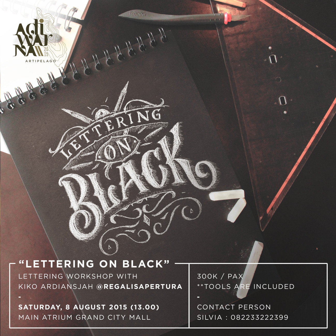 Lettering on Black adiwarna